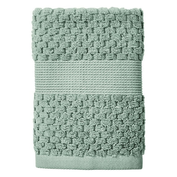 Better Homes & Gardens Signature Soft Cotton Popcorn Textured Washcloth, Green River