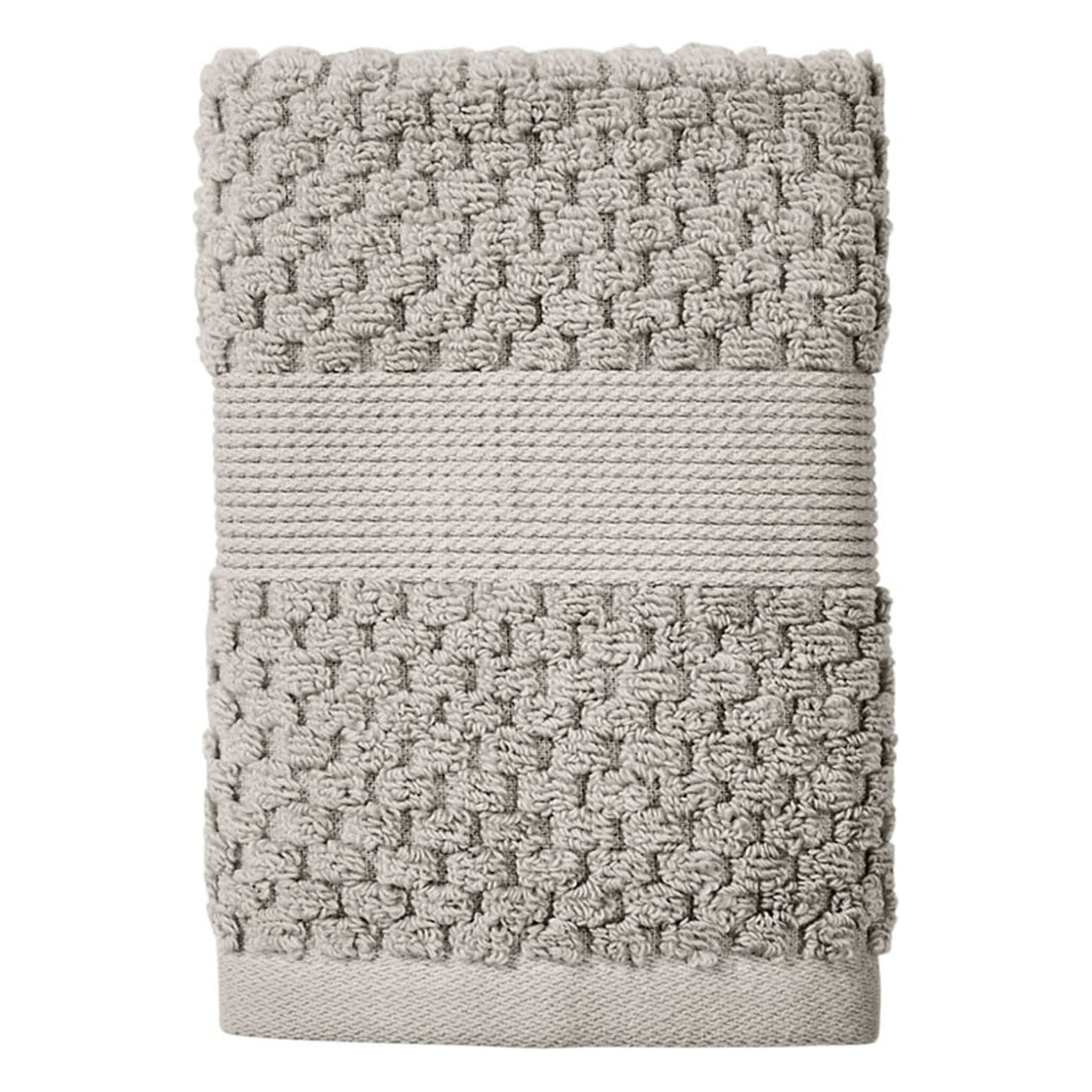 Better Homes & Gardens Signature Soft Cotton Popcorn Textured Washcloth, Soft Silver - Walmart.com