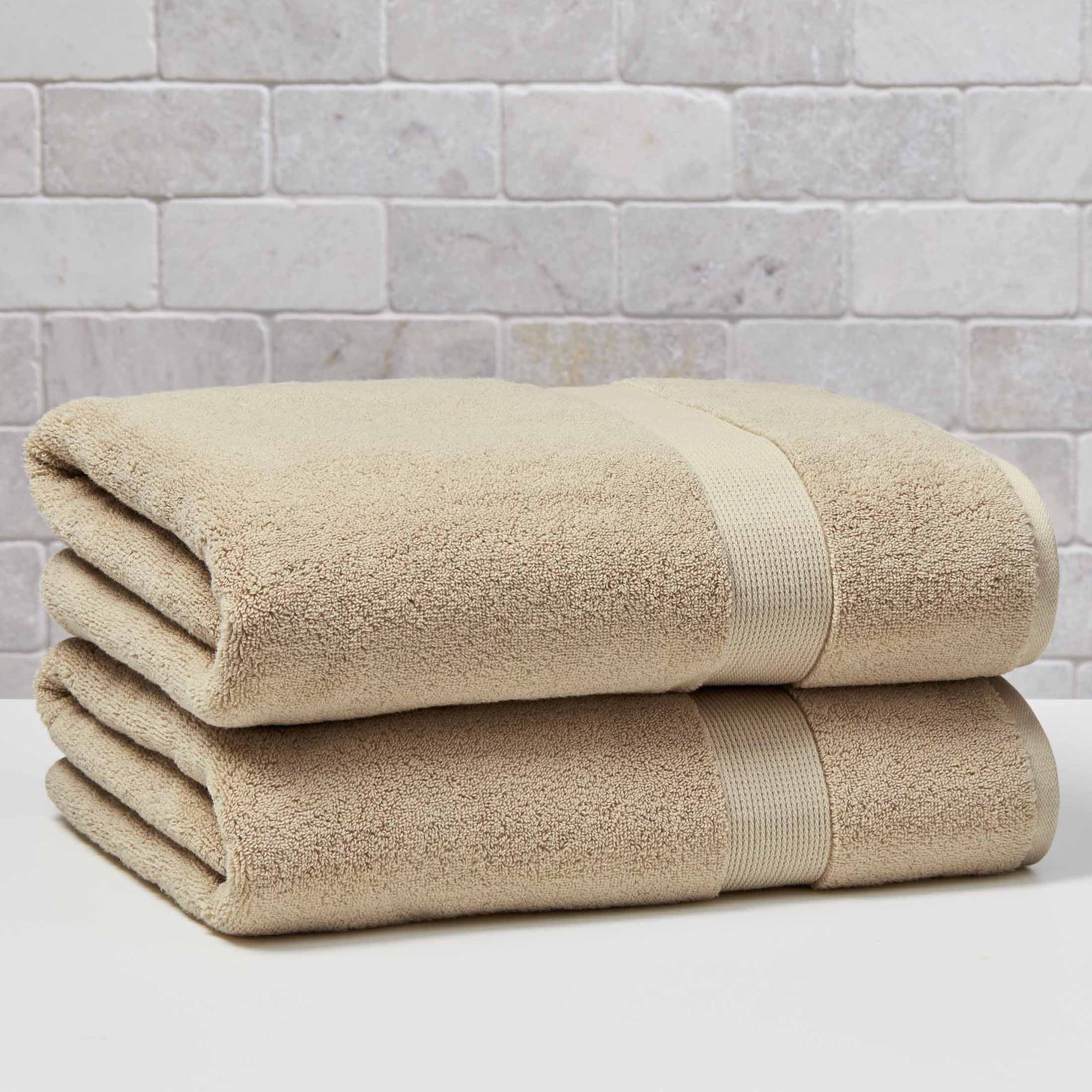 Better Homes & Gardens Signature Soft Solid 2 Piece Bath Sheet Set,Almond Biscuit - Walmart.com