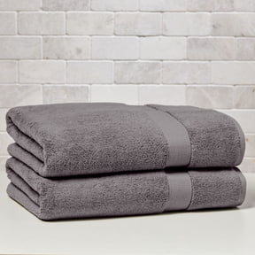 Better Homes & Gardens Signature Soft Solid Cotton 2 Piece Bath Sheet Set,Grey Flannel