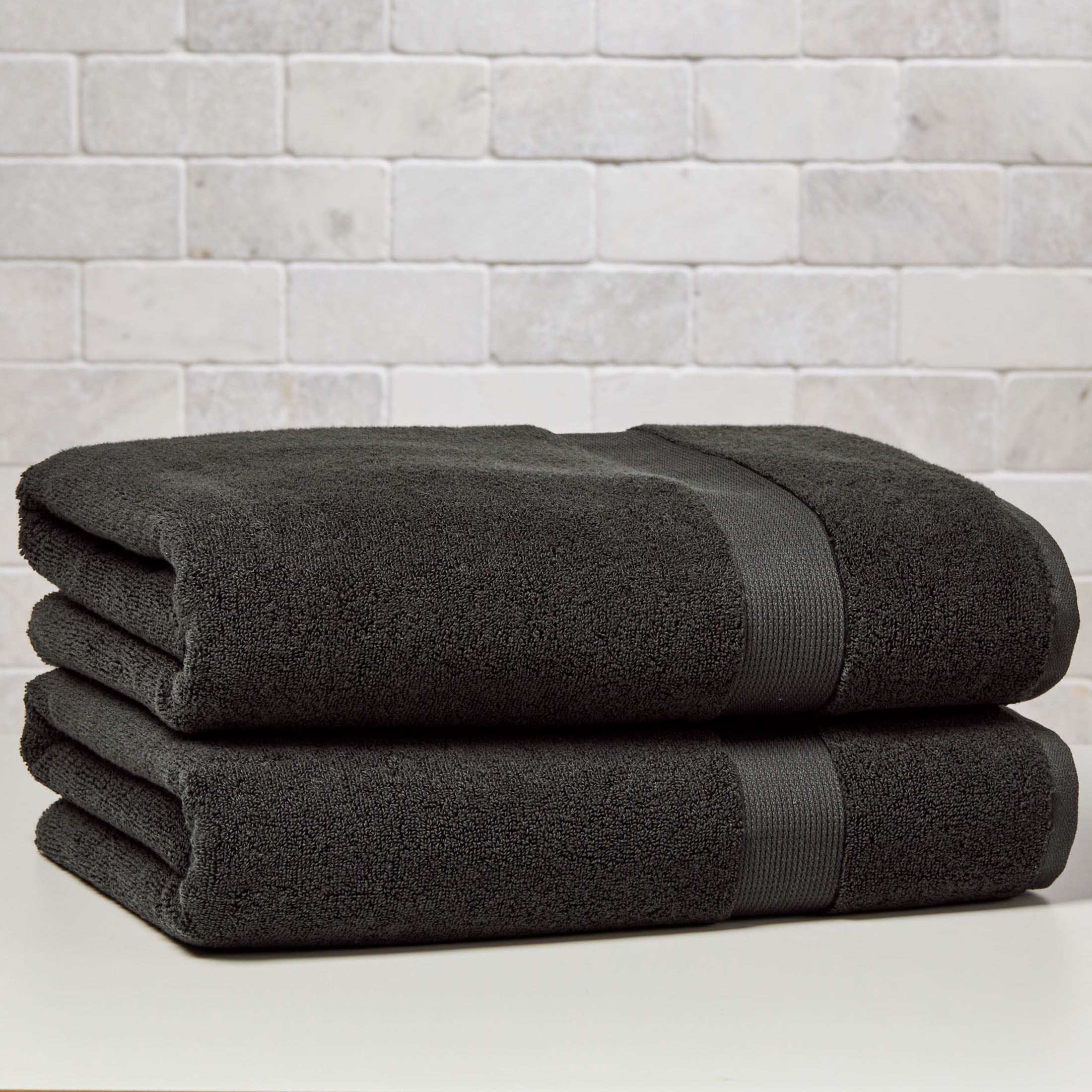 Better Homes & Gardens Signature Soft Solid 2 Piece Bath Sheet Set,Rich Black - Walmart.com