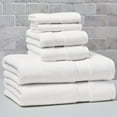 Better Homes & Gardens Signature Soft Solid 6 Piece Towel Set,Arctic White