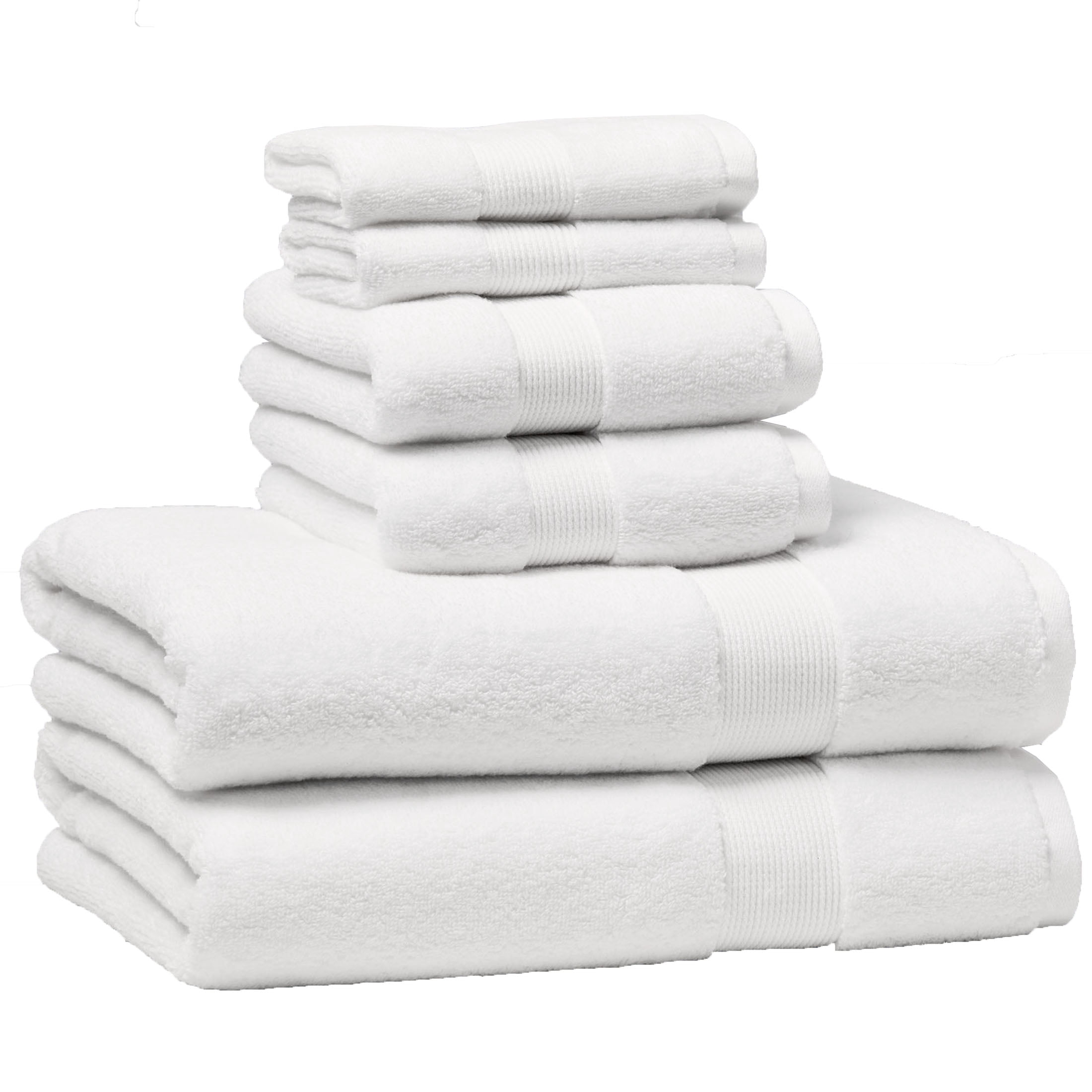 Better Homes & Gardens Soft Solid 6 Piece Towel Set Arctic White
