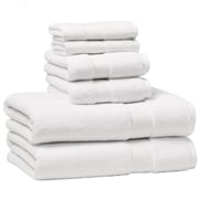 Better Homes & Gardens Signature Soft Solid Cotton 6 Piece Bath Towel Set,Arctic White