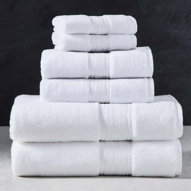 Better Homes & Gardens Signature Soft Solid 6 Piece Towel Set,Arctic White