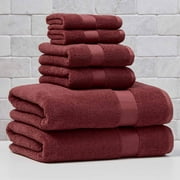 Better Homes & Gardens Signature Soft Solid Cotton 6 Piece Bath Towel Set,Deep Redwood