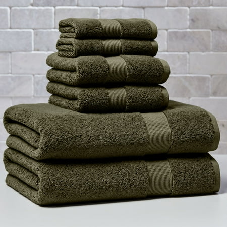 Better Homes & Gardens Signature Soft Solid Cotton 6 Piece Bath Towel Set,Sea Turtle