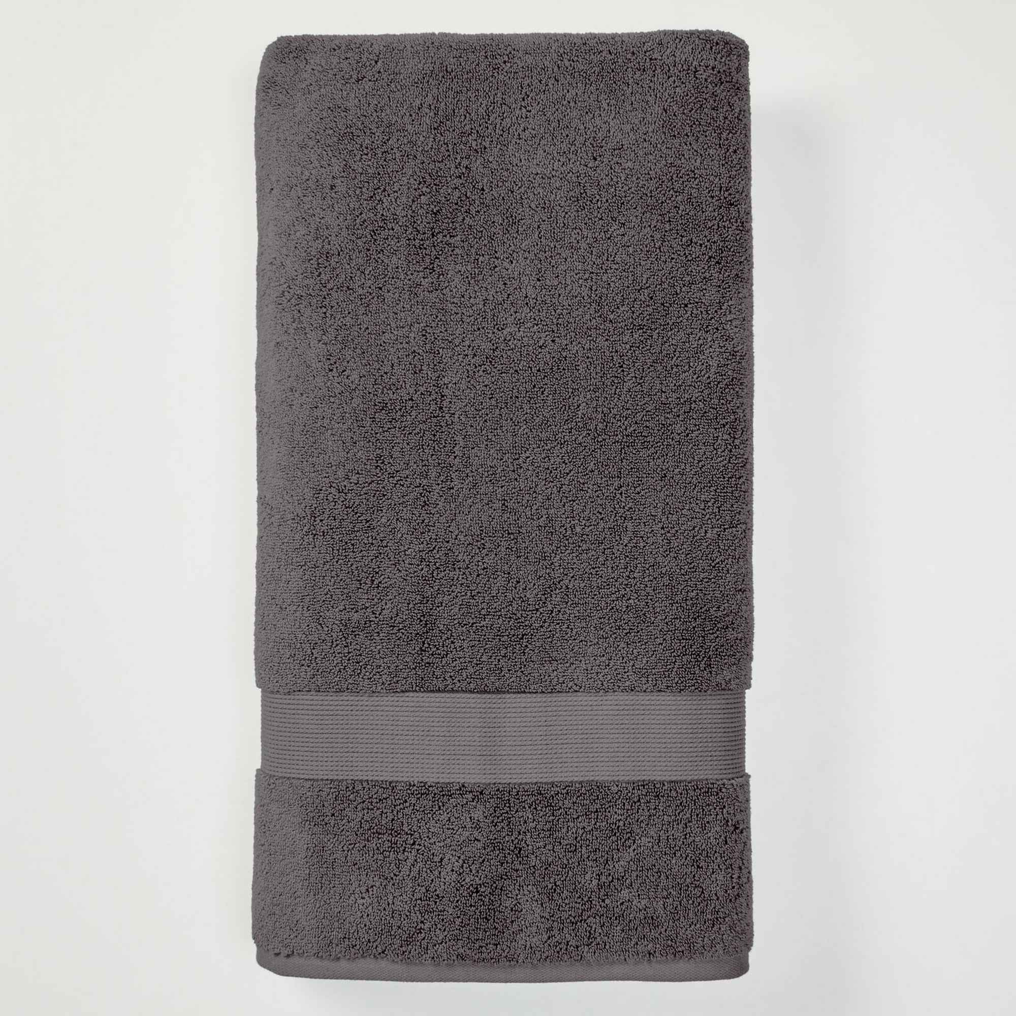 Better Homes & Gardens Signature Soft Solid Cotton Bath Sheet, Grey Flannel