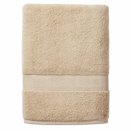 Better Homes & Gardens Signature Soft Solid Cotton Bath Towel, Almond Biscuit