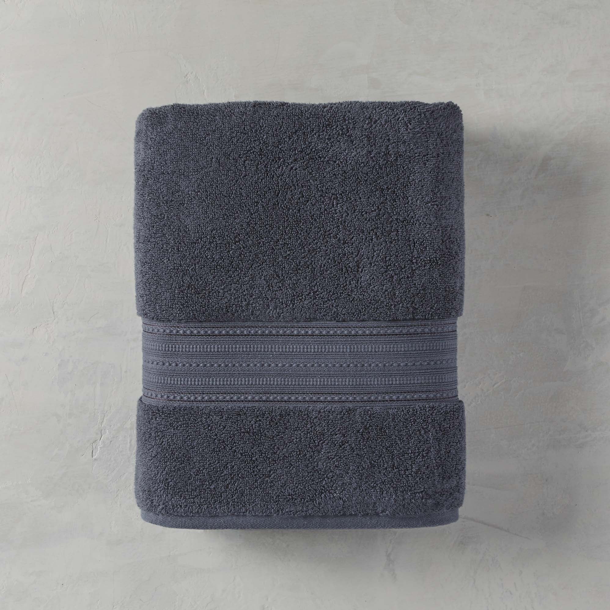 Better Homes & Gardens Signature Soft Solid Cotton Bath Towel, Grey Shadow