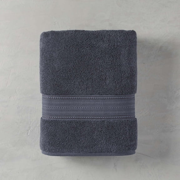 Better Homes & Gardens Signature Soft Solid Cotton Bath Towel, Grey Shadow