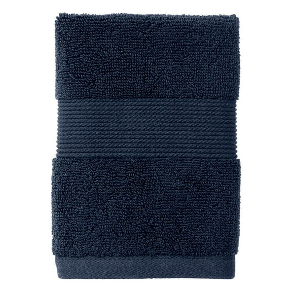 Better Homes & Gardens Signature Soft Solid Cotton Washcloth, Blue Admiral