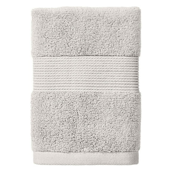 Better Homes & Gardens Signature Soft Solid Cotton Washcloth, Soft Silver