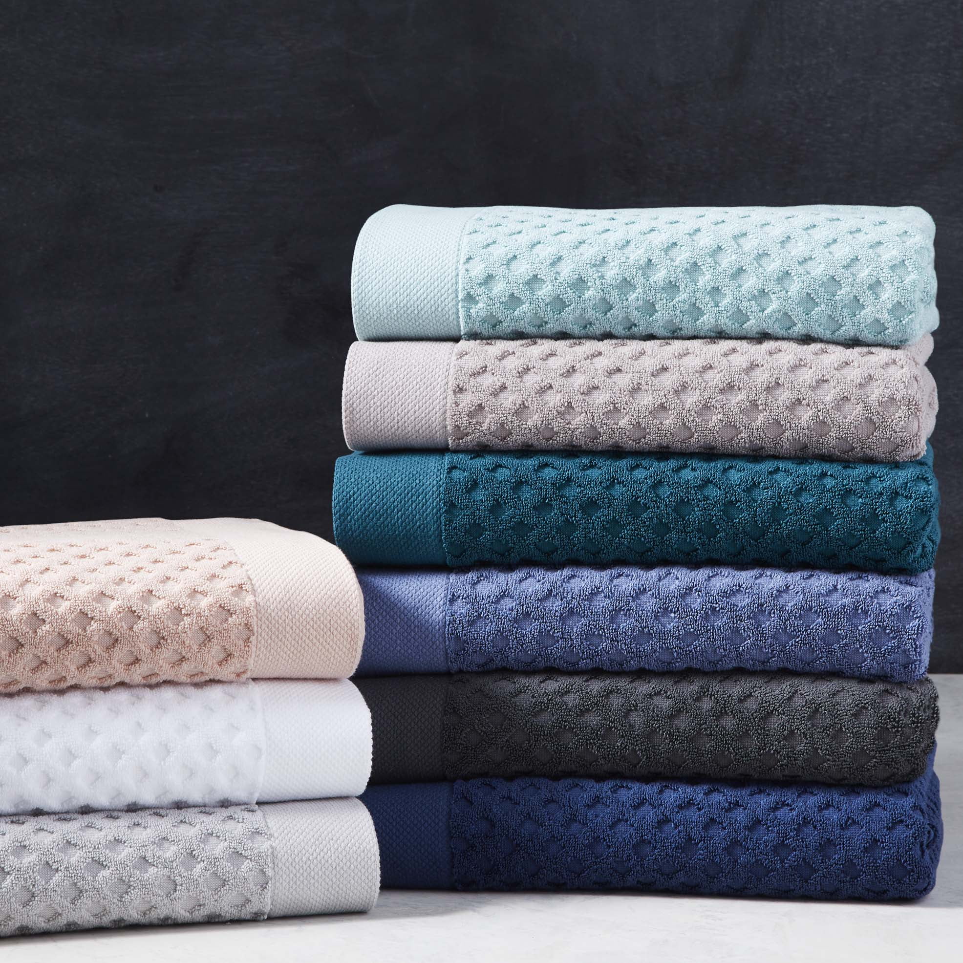 Better Homes & Gardens Signature Soft Textured 8 Piece Towel Set, Aquifer 