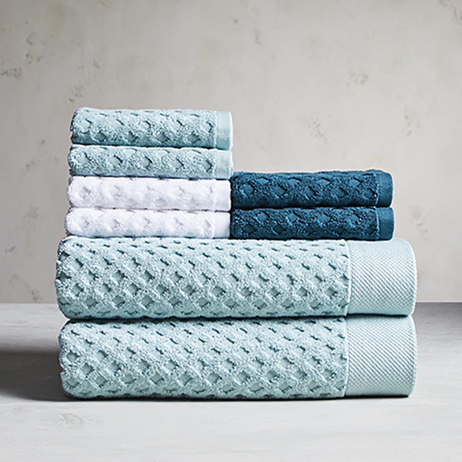 8-Piece 100% Cotton Plush Bath Towel Set by Somerset Home