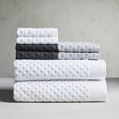 Better Homes & Gardens Signature Soft Textured 8 Piece Towel Set, Arctic White