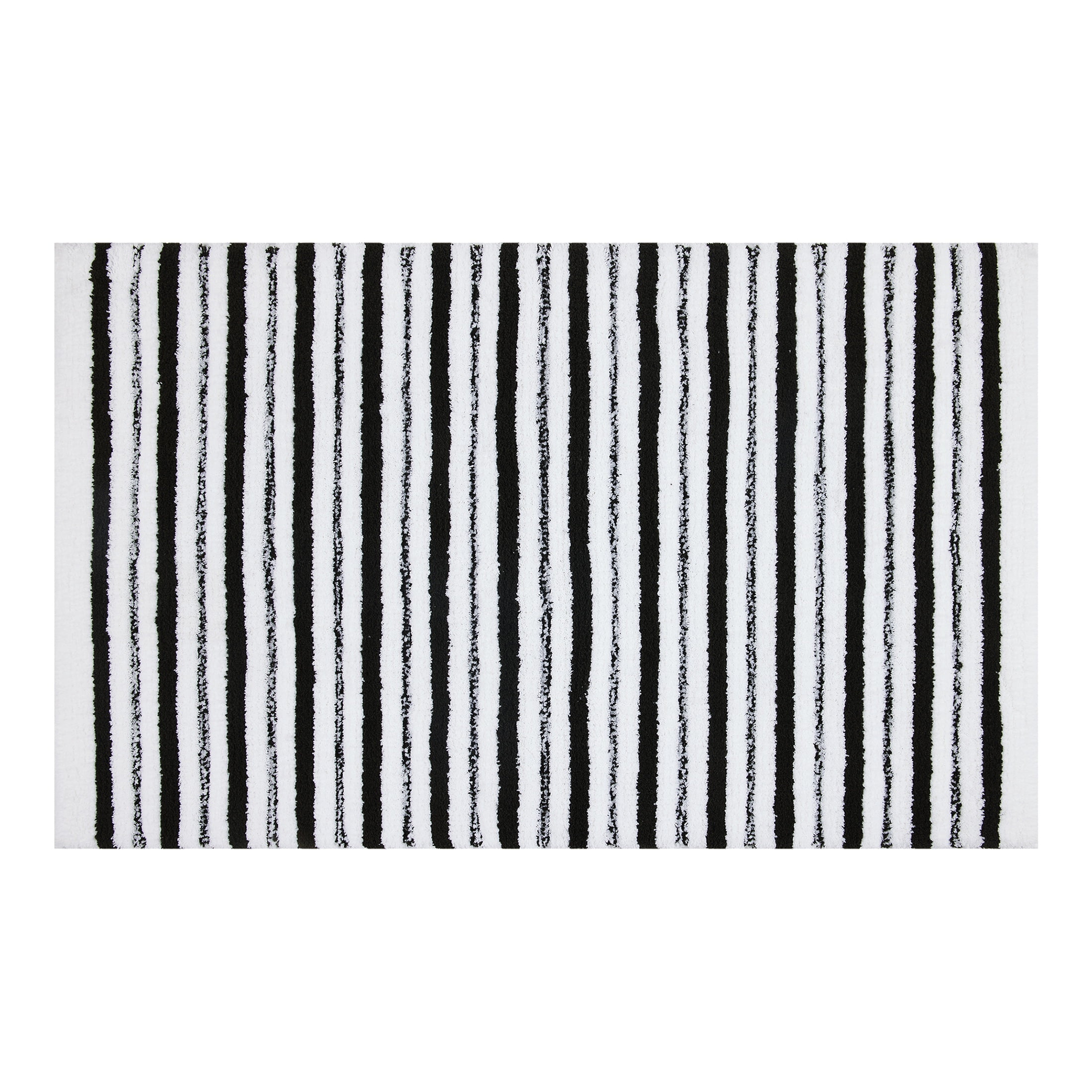 Better Homes & Gardens Signature Soft Tufted Stripe Bath Rug, Gray Shadow & White, 20" x 34"