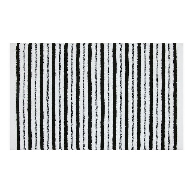 Better Homes & Gardens Signature Soft Tufted Stripe Bath Rug, Gray ...