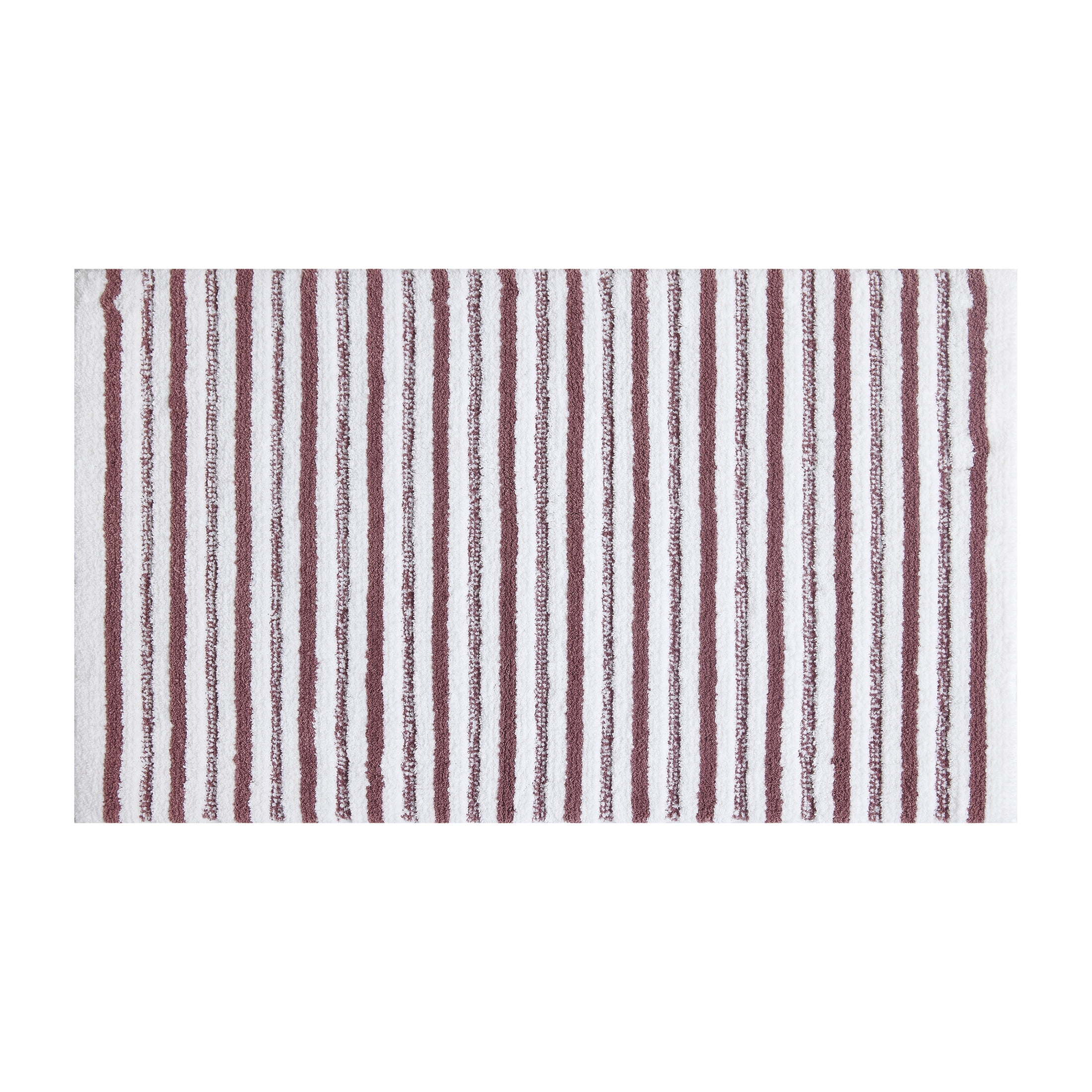 Better Homes & Gardens Signature Soft Tufted Stripe Bath Rug, Violet Gem & White, 20" x 34"