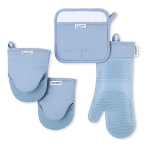 Better Homes & Gardens 4-Piece Oven Mitt, Potholder & Mini Mitt Set, Indigo