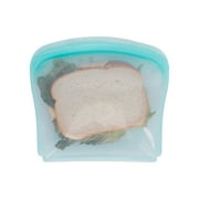 Better Homes & Gardens Silicone Sandwich Food Storage Bag- Teal, Durable, Leakproof, Reusable