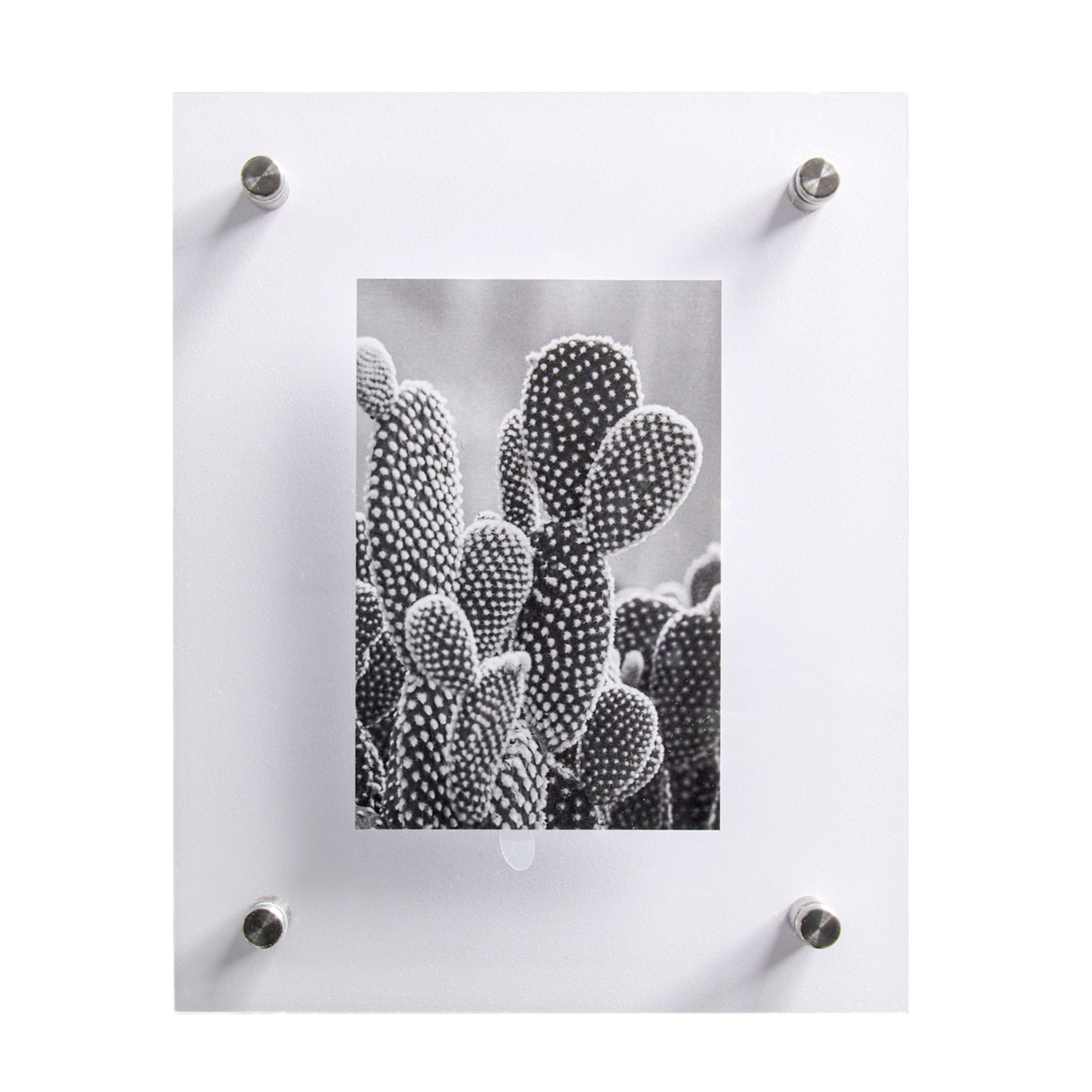 Better Homes & Gardens Silver 4x6 Floating Acrylic Frame with Silver Wall mount Hardware
