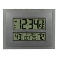 thumbnail image 1 of Better Homes & Gardens Silver Atomic Wall/Table Clock with Moon Phase & Calendar, 1 of 5