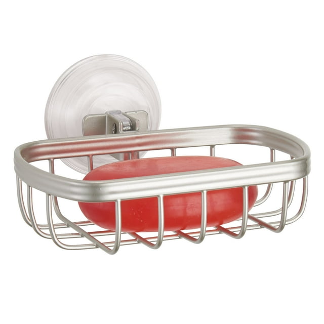 Better Homes & Gardens Silver Steel Suction Cup Soap Holder