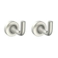 thumbnail image 1 of Better Homes & Gardens Clean Modern Wall Mount Robe Hook 2 Pack Satin Nickel, 1 of 11