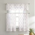 thumbnail image 1 of Better Homes & Gardens 3 Piece Sheer Quatrefoil Window Valance and Tier Set Blush, 1 of 5