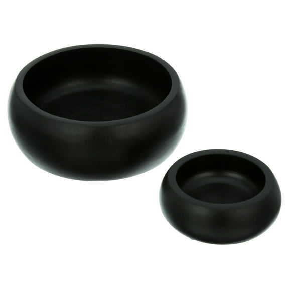 Better Homes & Gardens Small Wood Serving Bowl, Black, 2-pack