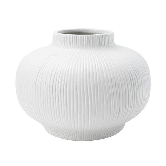 Better Homes & Gardens Soft Curve White Ceramic Decorative Vase, 6 in