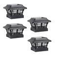 thumbnail image 1 of Better Homes Gardens Solar Landscape Post Cap LED Light for 4 x 4, Black Finish (4-Pack), 1 of 7