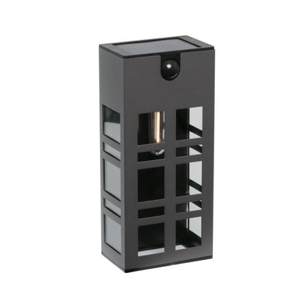 Better Homes & Gardens Solar Powered LED Beckon Home Motion Sensor Deck Light, Wall Mount, Brown