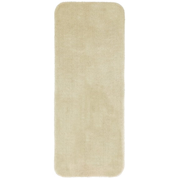 Better Homes & Gardens Solid Beige Nylon Indoor Bathroom Rug, 24"x60"