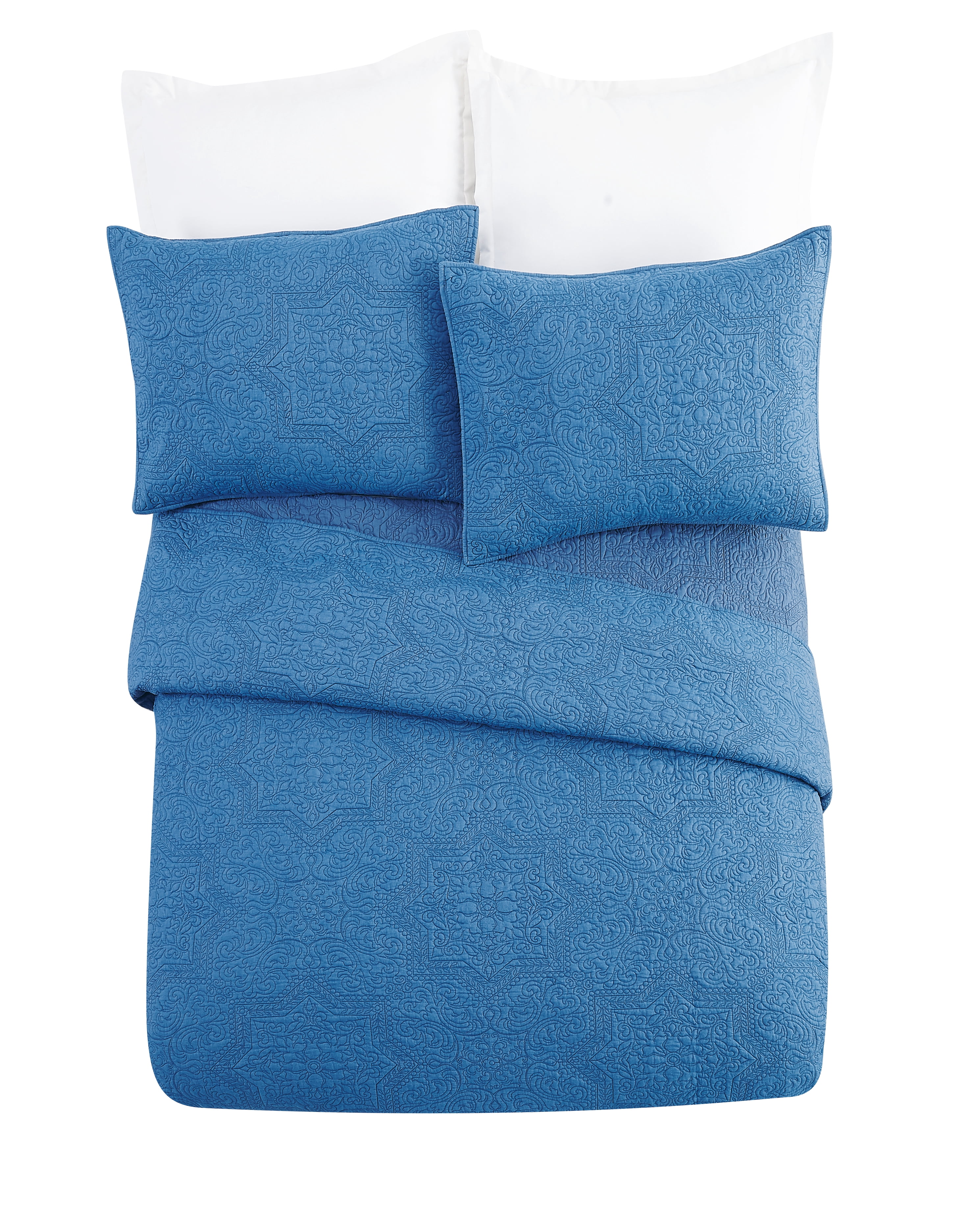 Better Homes & Gardens Solid Blue Chambray Full/Queen Quilt