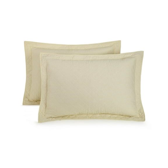 Better Homes and Gardens Quilted Solid King Sham, Stone (2 Count)