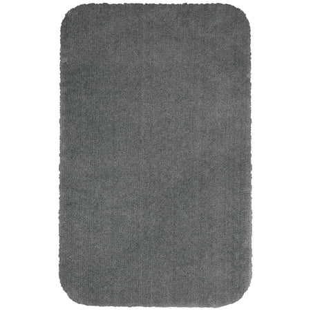 Better Homes & Gardens Solid Gray Nylon Bathroom Rug, 24"x40" - 1 Each