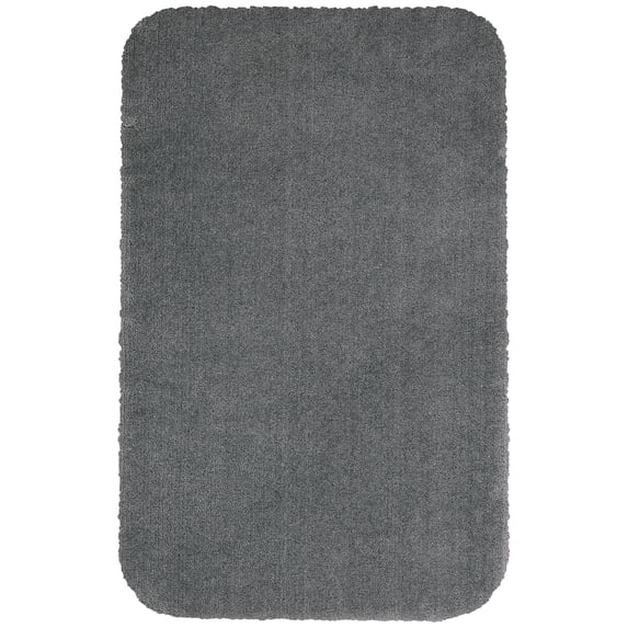 Better Homes & Gardens Solid Gray Nylon Bathroom Rug, 24"x40" - 1 Each