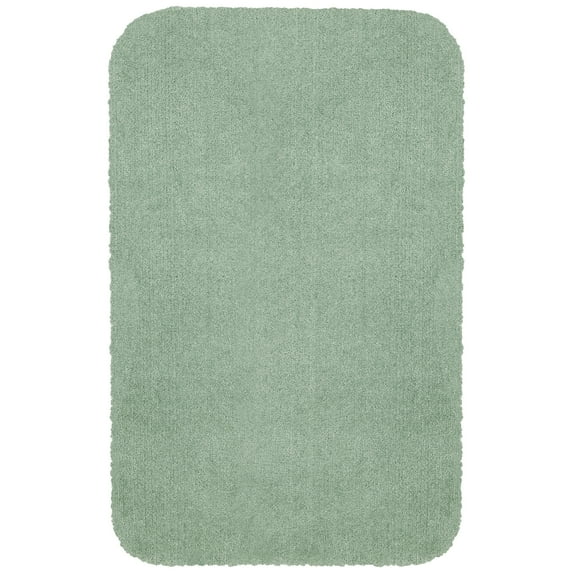 Better Homes & Gardens Solid Green Nylon Bathroom Rug, 24"x40" - 1 Each