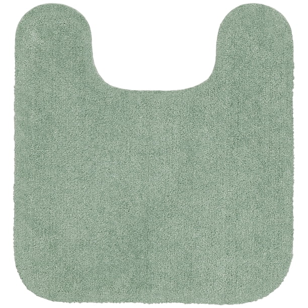 Better Homes & Gardens Solid Green Nylon Bathroom Rug, Contour - 1 Each ...