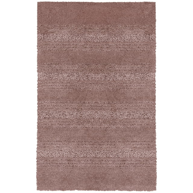 Better Homes & Gardens Solid Stripe Purple Nylon Bathroom Rug, 20"x32" - 1 Each