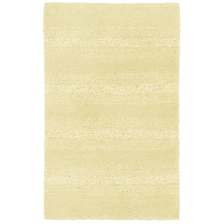 Better Homes & Gardens Solid Stripe Yellow Nylon Bathroom Rug, 20"x32" - 1 Each