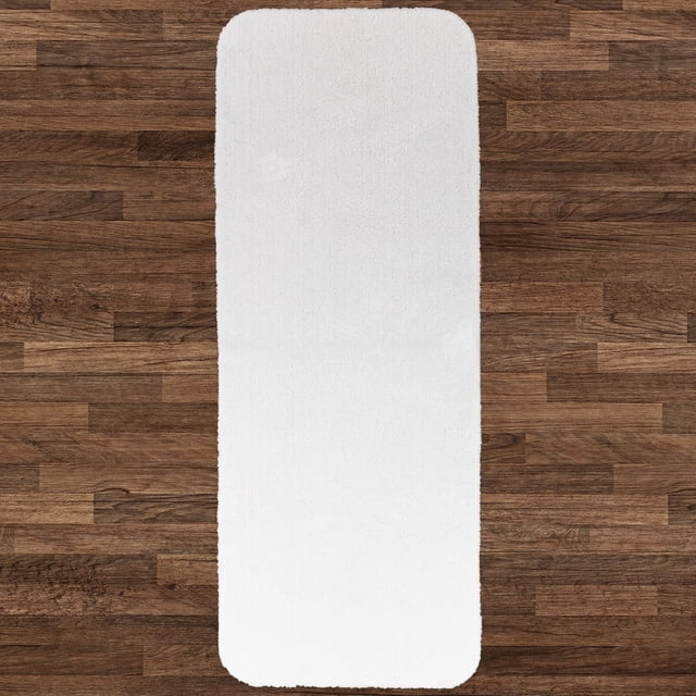Better Homes & Gardens Solid White Nylon Bathroom Runner Rug, 24"x60 ...