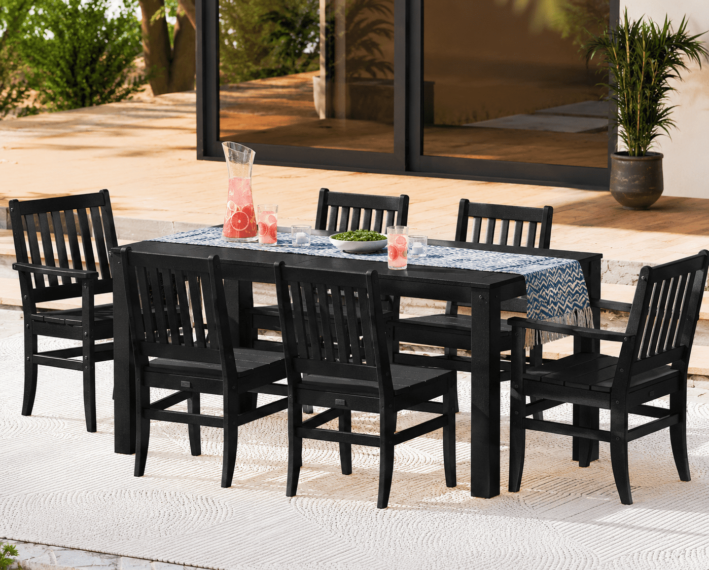 Better Homes & Gardens Southlake 7-Piece Outdoor Dining Set, Black