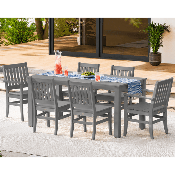 Better Homes & Gardens Southlake 7-Piece Outdoor Dining Set, Gray