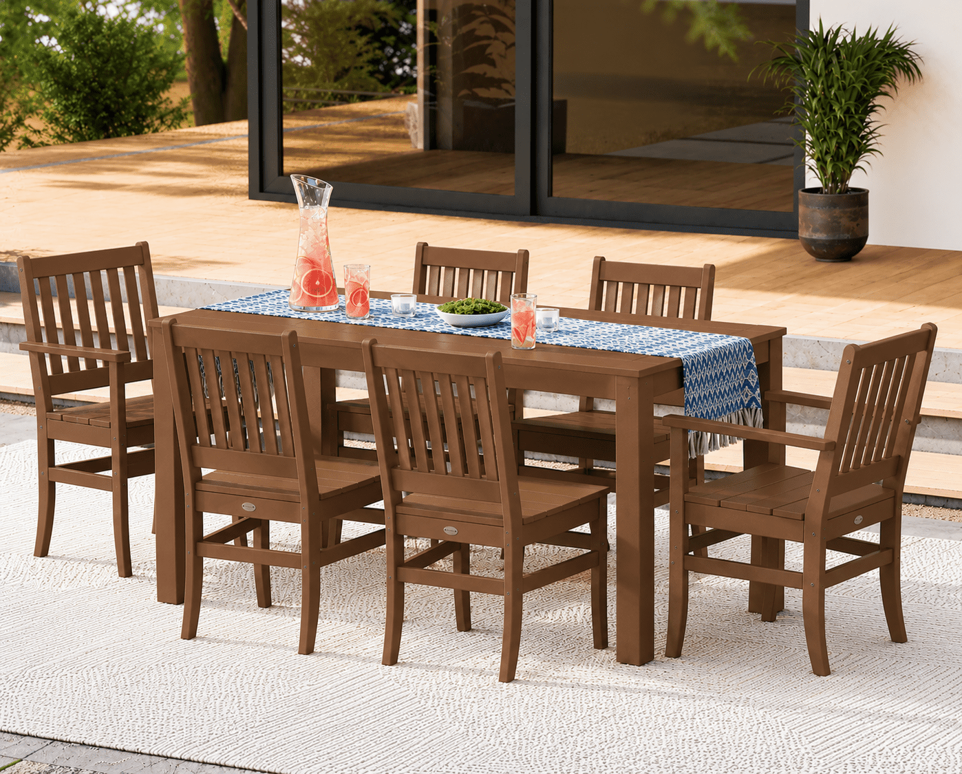Better Homes & Gardens Southlake 7-Piece Outdoor Dining Set, Teak