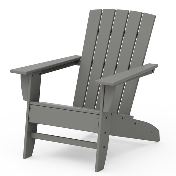 Better Homes & Gardens Southlake Outdoor Modern Adirondack Chair, All-Weather HDPE, Patio Seat, Slate Grey