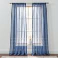 thumbnail image 1 of Better Homes & Gardens Specialty Stitch Single Curtain Panel, Washed Indigo, 50" W x 108" L, 1 of 6
