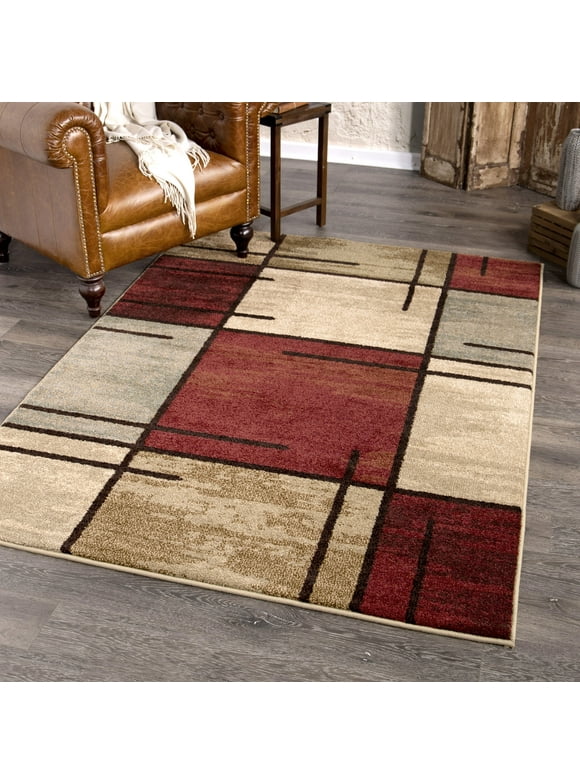 Better Homes & Gardens Spice Grid 5' X 7' Rouge Area Rug